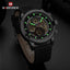 Men's Waterproof Analog Quartz Watch with Leather Band
