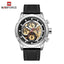 Men's Waterproof Analog Quartz Watch with Leather Band