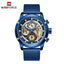 Men's Waterproof Analog Quartz Watch with Leather Band