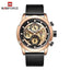 Men's Waterproof Analog Quartz Watch with Leather Band