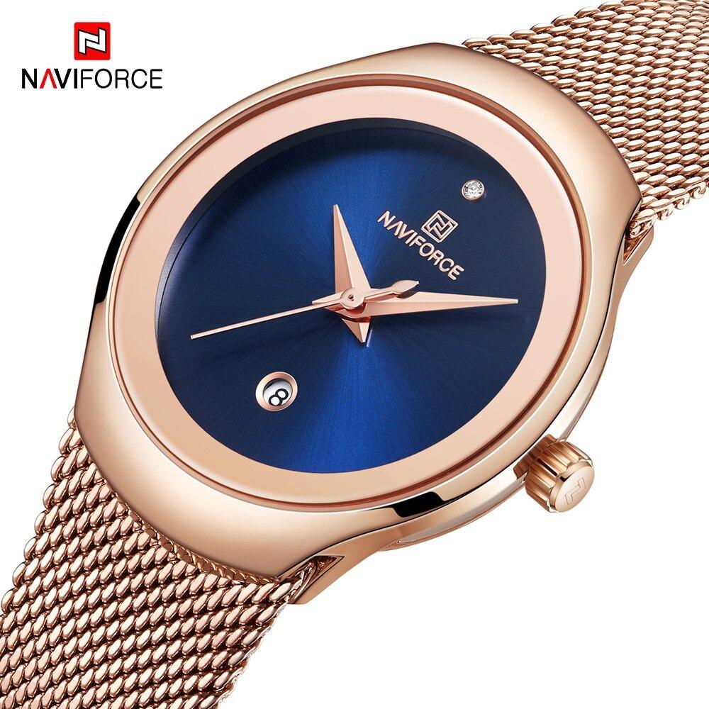 Montre en acier inoxydable élégante pour femme avec bracelet tressé