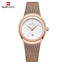 Montre en acier inoxydable élégante pour femme avec bracelet tressé