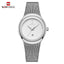 Montre en acier inoxydable élégante pour femme avec bracelet tressé