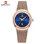 Montre en acier inoxydable élégante pour femme avec bracelet tressé