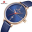 Montre de Luxe pour Femme avec Bracelet en Cuir et Boîtier en Acier