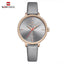 Montre de Luxe pour Femme avec Bracelet en Cuir et Boîtier en Acier