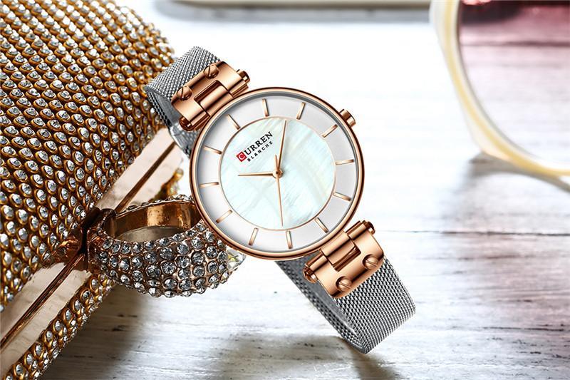 Montre de Luxe pour Femme avec Design en Zircon - Cadeau Parfait pour Elle