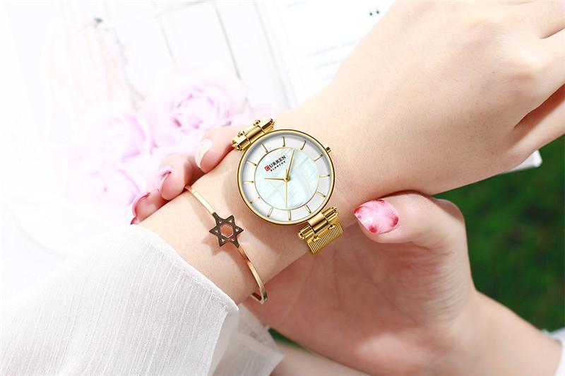 Montre de Luxe pour Femme avec Design en Zircon - Cadeau Parfait pour Elle