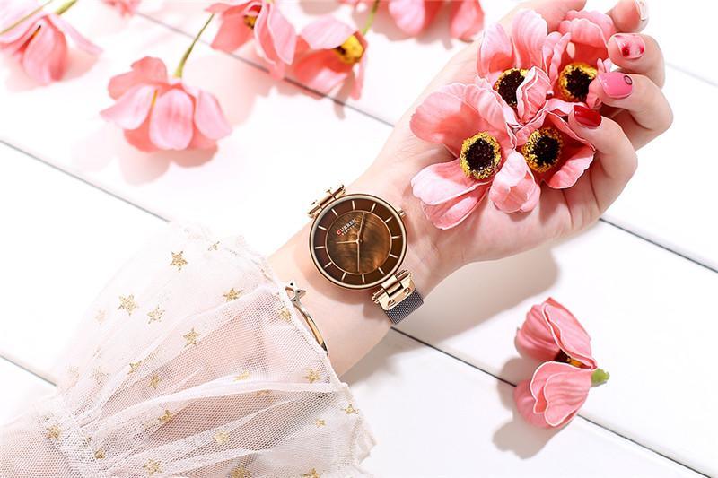 Montre de Luxe pour Femme avec Design en Zircon - Cadeau Parfait pour Elle