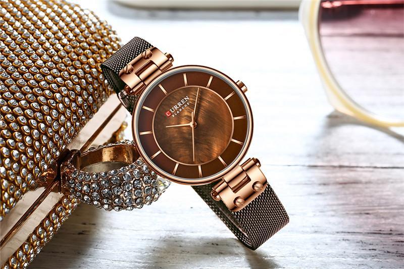 Montre de Luxe pour Femme avec Design en Zircon - Cadeau Parfait pour Elle
