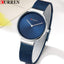 Montre en acier inoxydable décontractée pour femmes avec bracelet en tricot