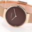 Montre en acier inoxydable décontractée pour femmes avec bracelet en tricot