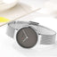 Montre en acier inoxydable décontractée pour femmes avec bracelet en tricot