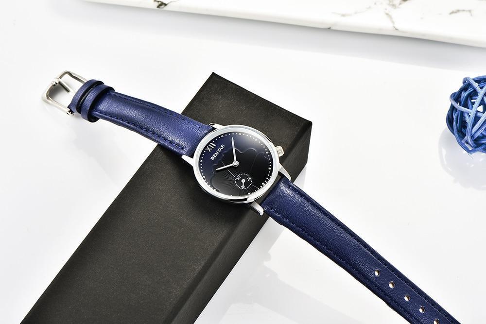Elegant Round Luxury Women's Quartz Watch - Waterproof & Fashionable
