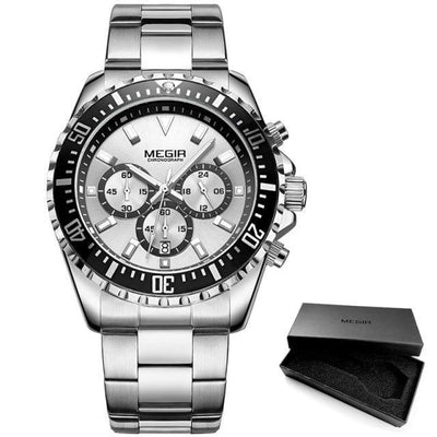 Multifunctional Men's Quartz Watch - Modern Stainless Steel Design
