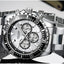 Reloj de Cuarzo Multifuncional para Hombre - Diseño Moderno de Acero Inoxidable