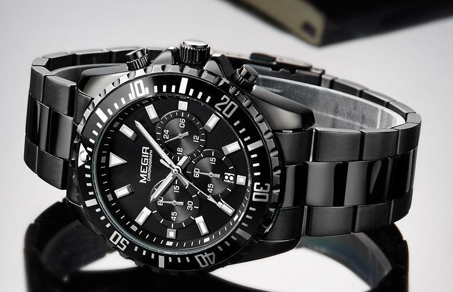 Reloj de Cuarzo Multifuncional para Hombre - Diseño Moderno de Acero Inoxidable