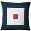 Nautical Shell Starfish Linen Pillow Cover - Navy Blue
