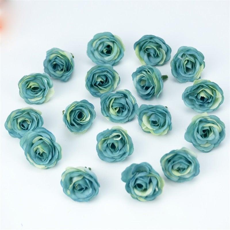 Mini Silk Rose Flower Heads for Crafting & Decor - 10/50/100pcs
