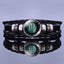 Bracelet en Cuir avec Charms des Signes du Zodiaque - Bangle Multicouche pour Hommes et Femmes