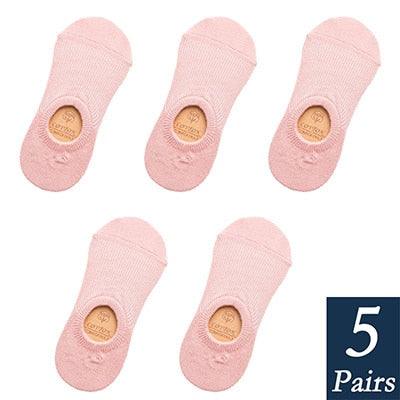 Calcetines de mujer de algodón premium sin costura y antideslizantes