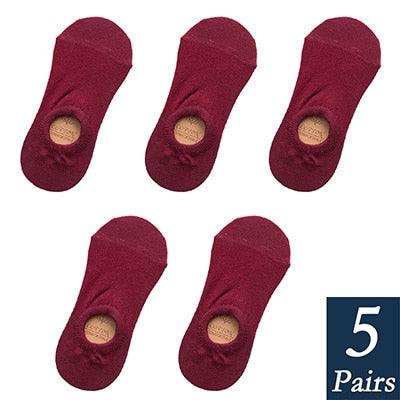 Calcetines de mujer de algodón premium sin costura y antideslizantes