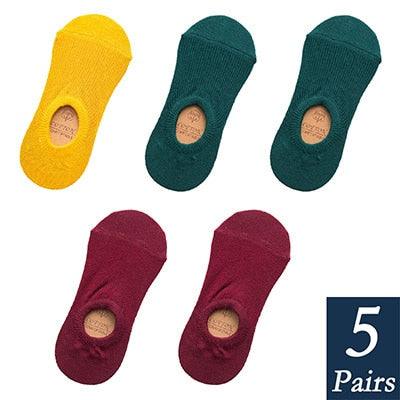 Calcetines de mujer de algodón premium sin costura y antideslizantes