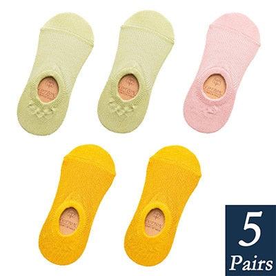 Calcetines de mujer de algodón premium sin costura y antideslizantes