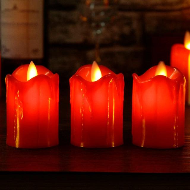Ensemble de bougies LED sans flamme en 3 pièces pour une décoration élégante