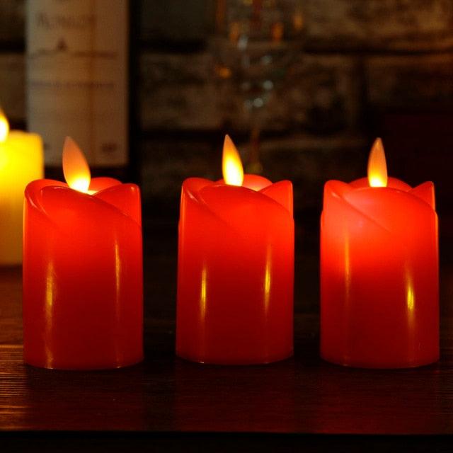 Ensemble de bougies LED sans flamme en 3 pièces pour une décoration élégante