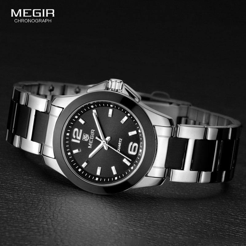 Reloj de Cuarzo para Mujeres en Negro y Plata Elegante - Diseño Impermeable