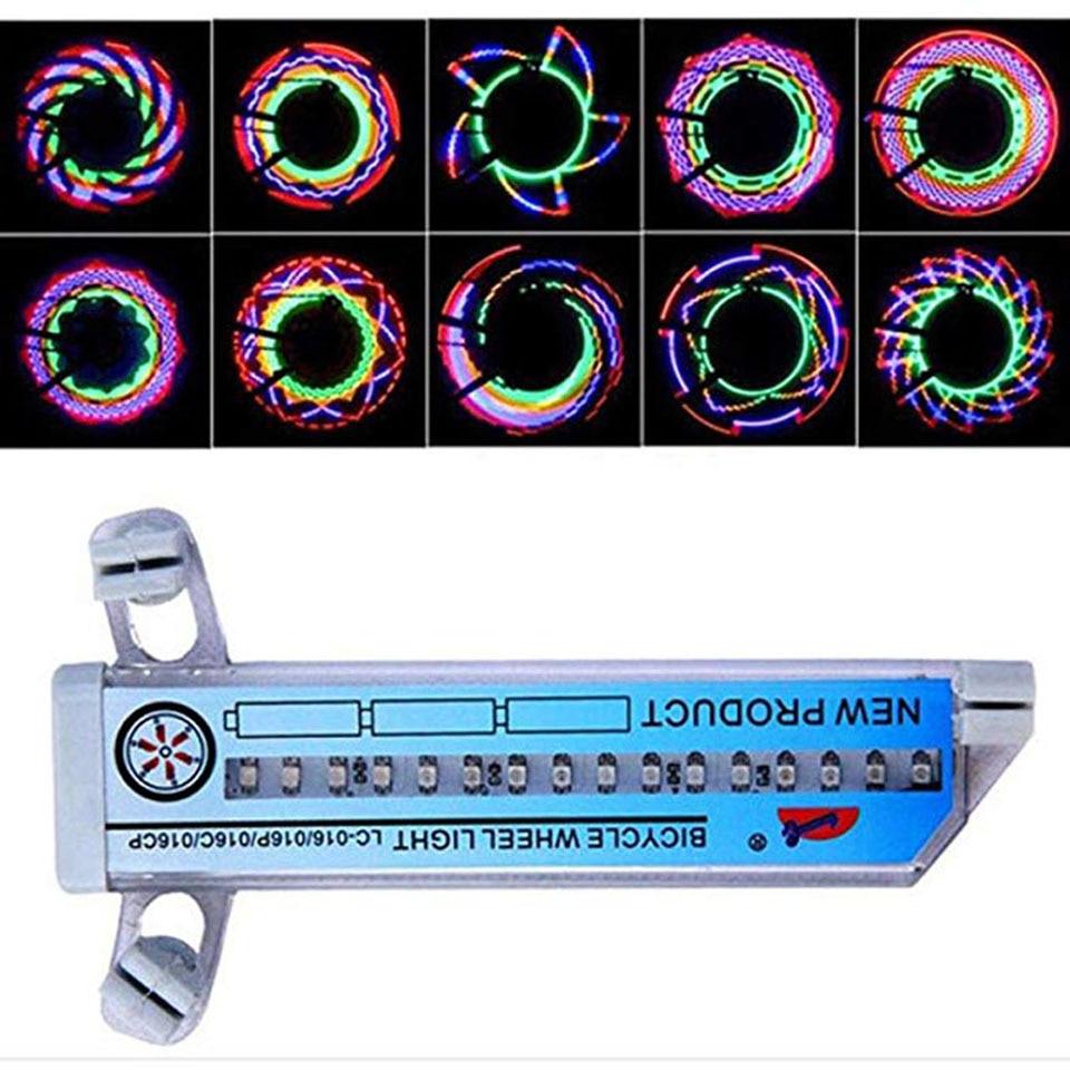 Lumière de rayon de vélo LED avec 32 motifs pour une visibilité accrue