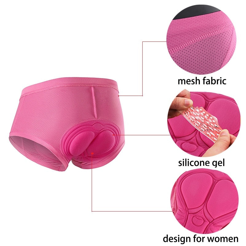 Premium Women's 3D Padded Cycling Shorts for Mountain Biking