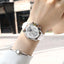 Montre de luxe blanche pour femmes en quartz étanche