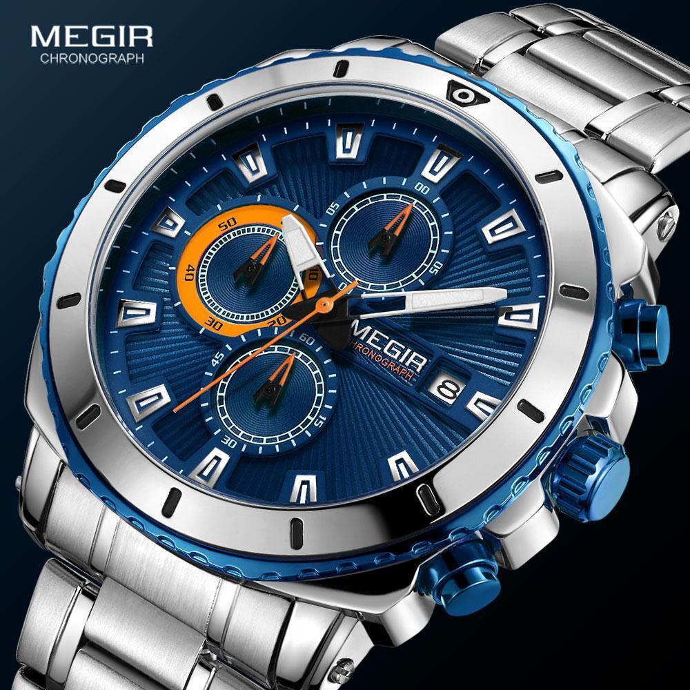 Reloj de Cuarzo de Negocios de Lujo para Hombre - Elegante Cronógrafo de Acero Inoxidable