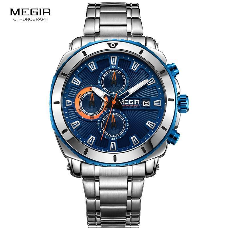 Reloj de Cuarzo de Negocios de Lujo para Hombre - Elegante Cronógrafo de Acero Inoxidable