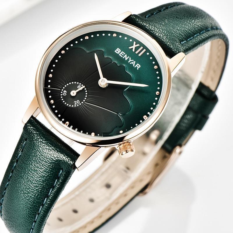 Elegant Round Luxury Women's Quartz Watch - Waterproof & Fashionable