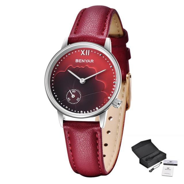 Elegant Round Luxury Women's Quartz Watch - Waterproof & Fashionable