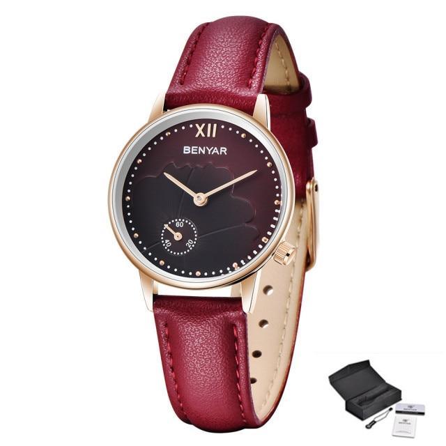 Elegant Round Luxury Women's Quartz Watch - Waterproof & Fashionable