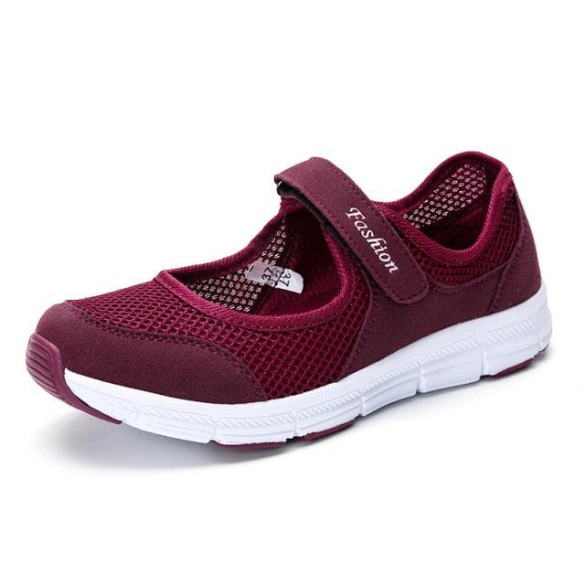 Baskets respirantes d'été pour femmes - Chaussures plates légères
