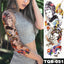 Manchette de Tatouage Temporaire Colorée de Luxe - Design Tigre et Renard