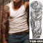 Manchette de Tatouage Temporaire Colorée de Luxe - Design Tigre et Renard