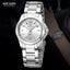 Elegant Silver Round Women's Waterproof Quartz Watch
