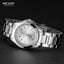 Elegant Silver Round Women's Waterproof Quartz Watch