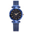 Luxury Simple Women Quartz Magnetic Wristwatch - Starry Sky Design