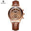 Luxury Green Business Women's Quartz Watch with Leather Strap