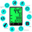 Advanced Waterproof Bicycle Computer - Wireless & Wired Speedometer with LCD Display and 20 Functions - Korvel