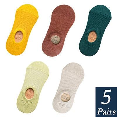Calcetines de mujer de algodón premium sin costura y antideslizantes
