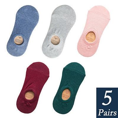 Calcetines de mujer de algodón premium sin costura y antideslizantes