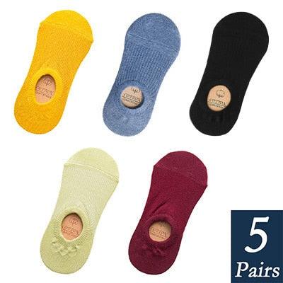 Calcetines de mujer de algodón premium sin costura y antideslizantes